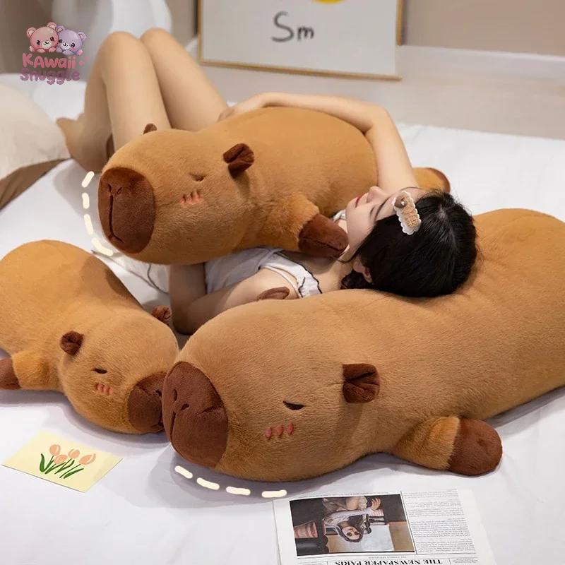 Cute Capybara Plush Toy – The Ultimate Snuggly Sleep Pillow! Kawaii Snuggle