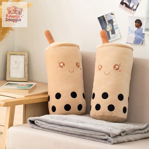 Funny Food Boba Tea Plush – A Sip of Cuteness &amp; Laughter! Kawaii Snuggle