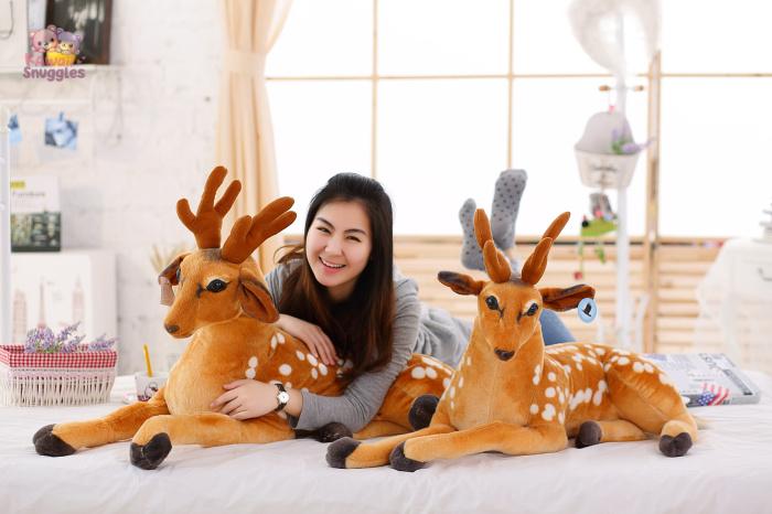 Realistic Sika Reindeer Plush – A Touch of Nature’s Magic Kawaii Snuggle