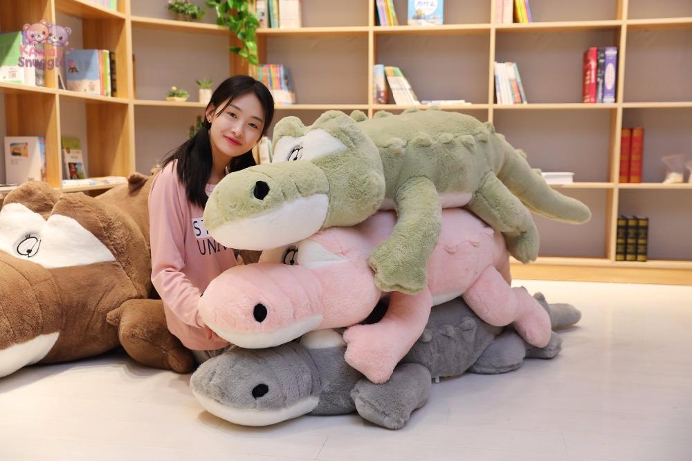 Big Size Crocodile Plush Pillow – Soft Stuffed Animal Mat Kawaii Snuggle