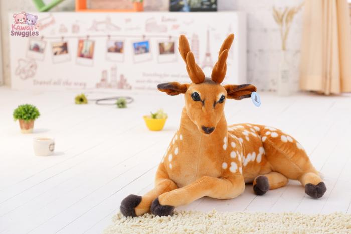 Realistic Sika Reindeer Plush – A Touch of Nature’s Magic 90cm Kawaii Snuggle