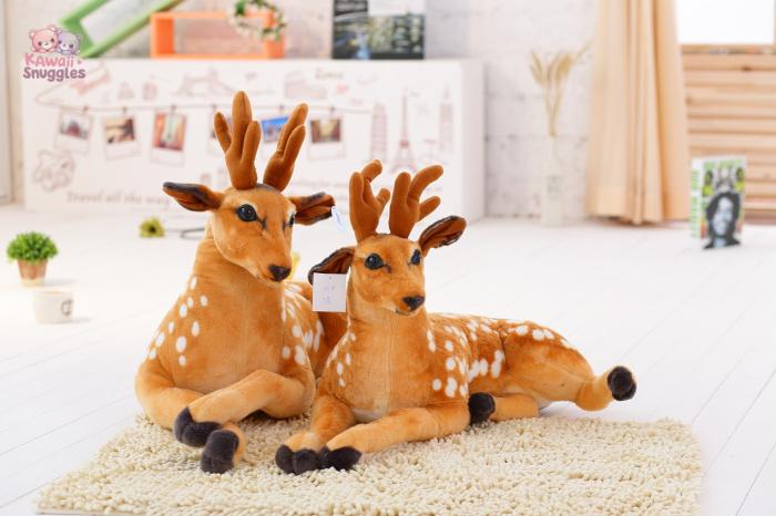 Realistic Sika Reindeer Plush – A Touch of Nature’s Magic Kawaii Snuggle