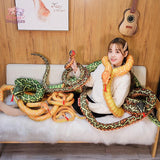 Giant Simulation Snake Plush Toy – Long Stuffed Animal Kawaii Snuggle