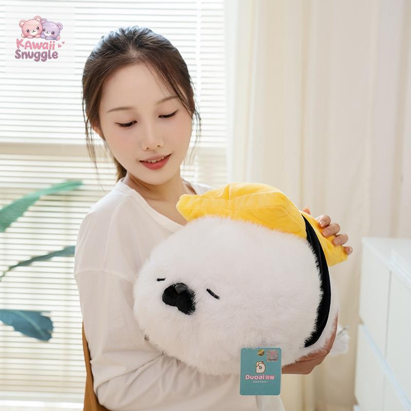 Cute Sushi Seal PlAush Sleeping Pillow – A Cozy and Adorable Companion white 40cm Kawaii Snuggle