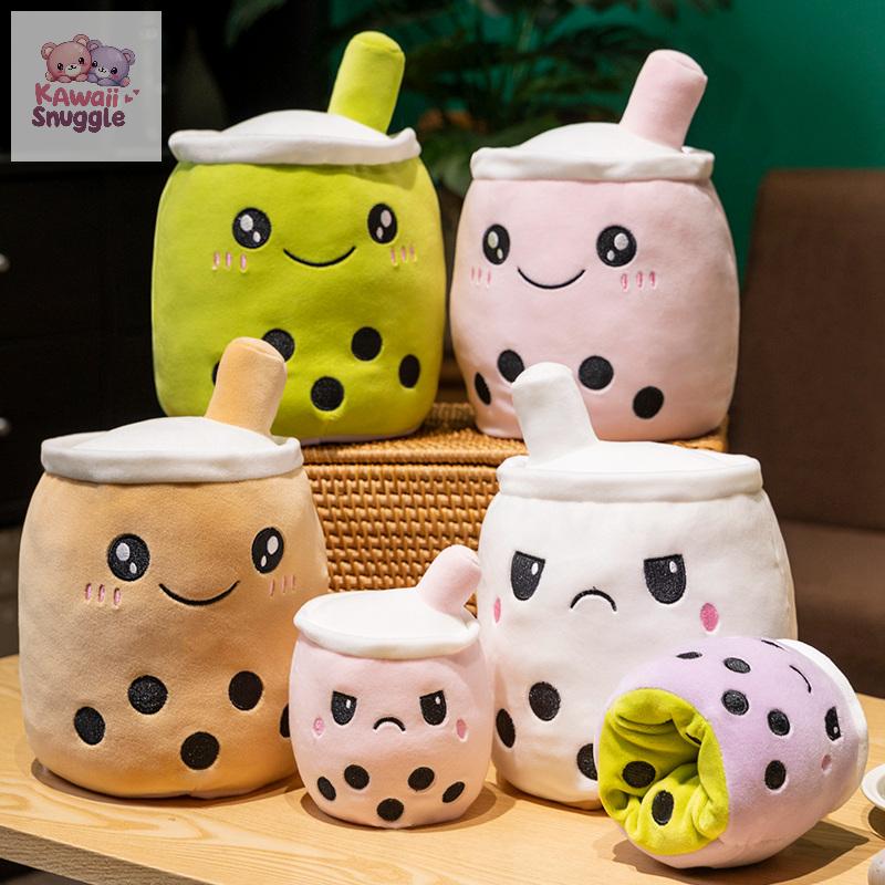 Two-Side Reversible Bubble Tea Plush Toys – Flip for Instant Cuteness! Kawaii Snuggle