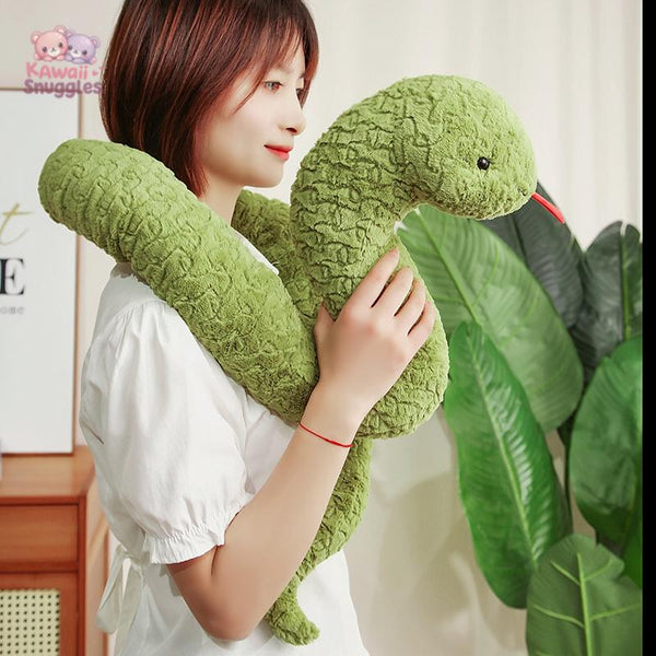 Kawaii Curly Soft Snake Plush Doll – Adorable Cartoon Snake Toy Kawaii Snuggle