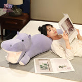 Cute Long Hippopotamus Plush Pillow – Soft & Cozy Kawaii Snuggle