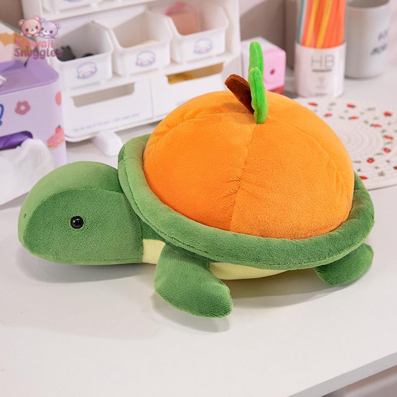 Pumpkin Turtle Plush Toy – A Unique & Soft Surprise green Kawaii Snuggle