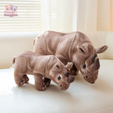 Rhino Plush Doll Toys – Your Gentle Giant for Endless Cuddles! brown Kawaii Snuggle