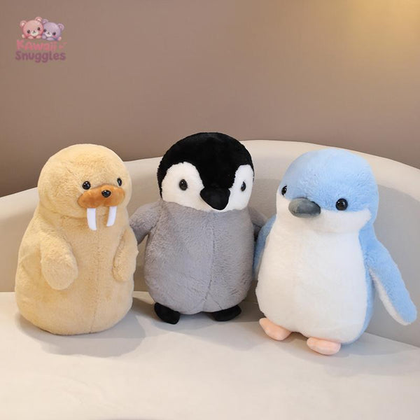 Cute Penguin Walrus Plush Toys – A Cozy Duo from the Arctic! Kawaii Snuggle