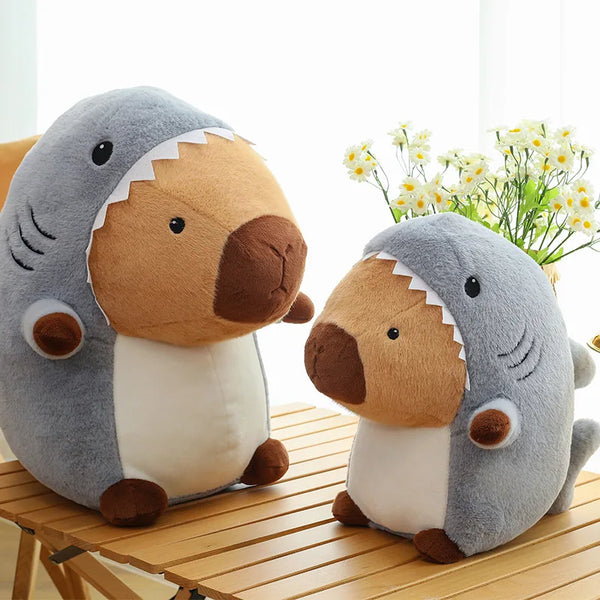 Shark Capybara Cosplay Plush