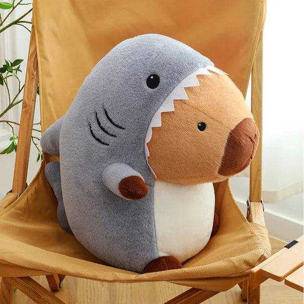 Shark Capybara Cosplay Plush