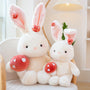 Kawaii White Bunny Mushroom Plushie