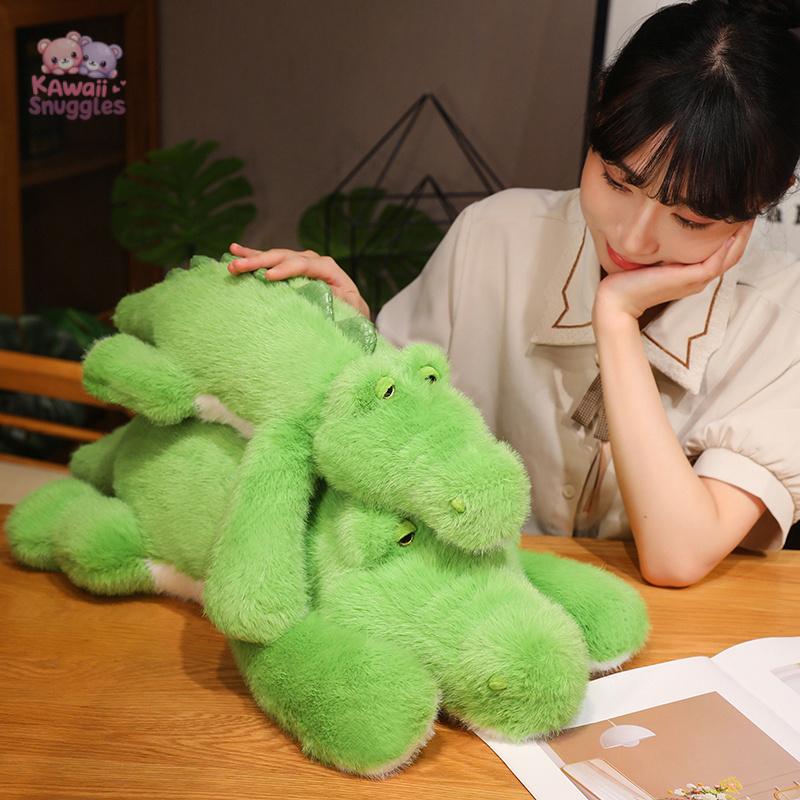 Giant Soft Crocodile Plush Toy – Hug Cushion & Sleeper Pillow green Kawaii Snuggle