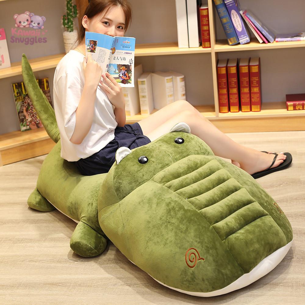 Simulation Crocodile Plush Toy – Soft Stuffed Alligator Doll dark green Kawaii Snuggle