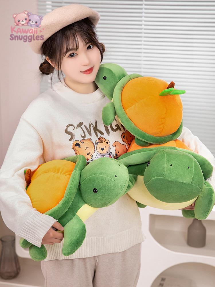 Pumpkin Turtle Plush Toy – A Unique & Soft Surprise Kawaii Snuggle