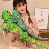 Realistic Lizard & Chameleon Plush Toys – Soft Stuffed Reptile Dolls Kawaii Snuggle