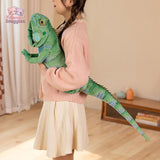 Realistic Lizard & Chameleon Plush Toys – Soft Stuffed Reptile Dolls dark green Kawaii Snuggle