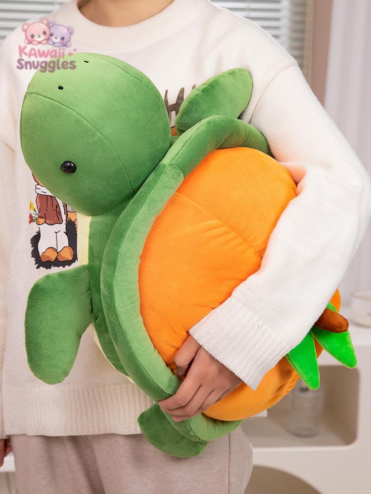 Pumpkin Turtle Plush Toy – A Unique & Soft Surprise Kawaii Snuggle