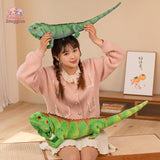 Realistic Lizard & Chameleon Plush Toys – Soft Stuffed Reptile Dolls Kawaii Snuggle