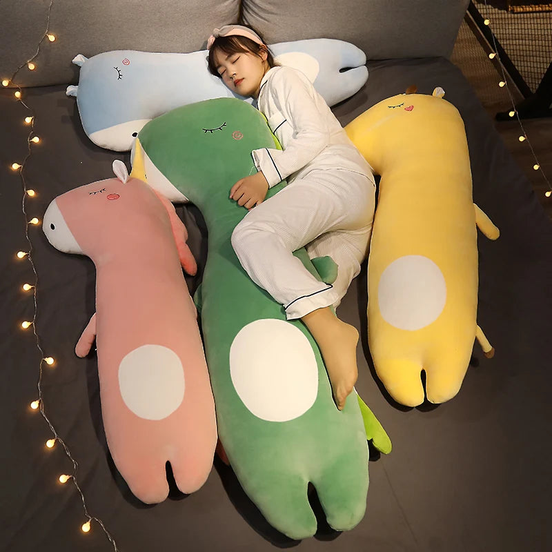 Creative Unicorn Giraffe Plush Toys Long Pillow Sleepping Cushion Stuffed Cloth Dinosaur