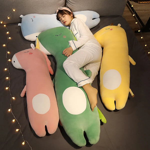 Creative Unicorn Giraffe Plush Toys Long Pillow Sleepping Cushion Stuffed Cloth Dinosaur