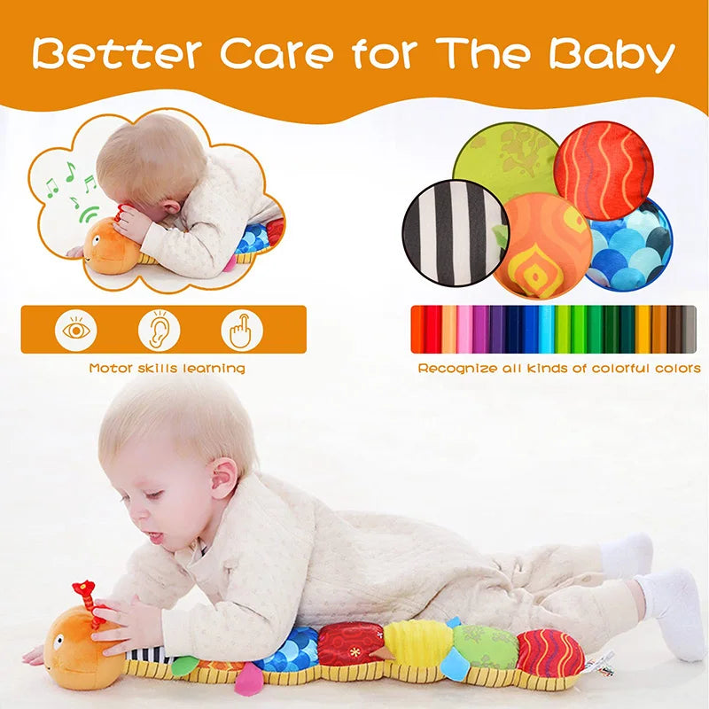 Baby Rattle Musical Caterpillar Worm Soft Infant Plush Toys – Sensory Fun Wrapped in Gentle Smiles