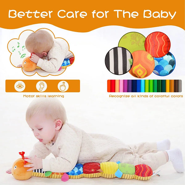 Baby Rattle Musical Caterpillar Worm Soft Infant Plush Toys – Sensory Fun Wrapped in Gentle Smiles
