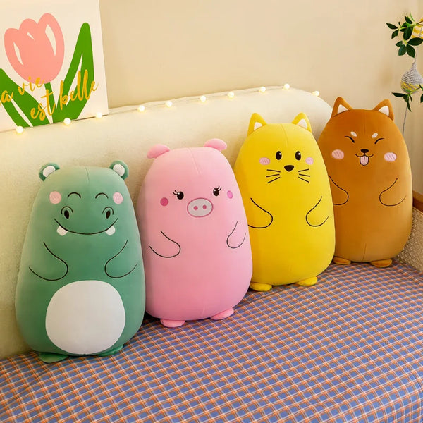 Cartoon Animated Small Animals Kawaii Short Plush Owl Koala Fox Rabbit Kitten Plush Doll Children's Birthday Christmas Gift