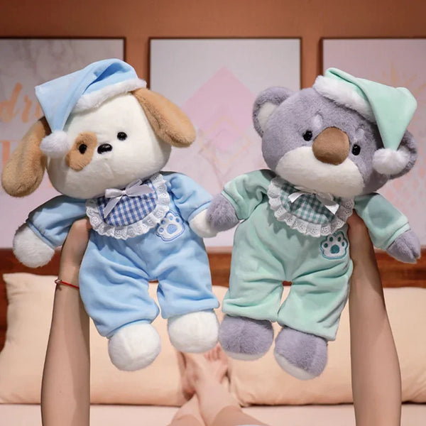 Cartoon Animal Pajamas Plush Toy – Cozy Dog, Fox & Koala Dolls
