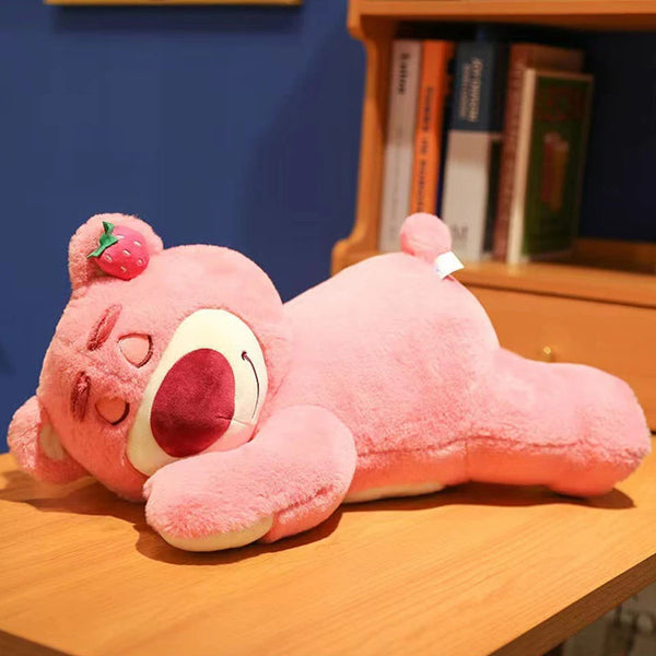 Disney Kawaii Strawberry Bear Doll – Cute Plush Animal Sleep Pillow for Girls’ Birthday