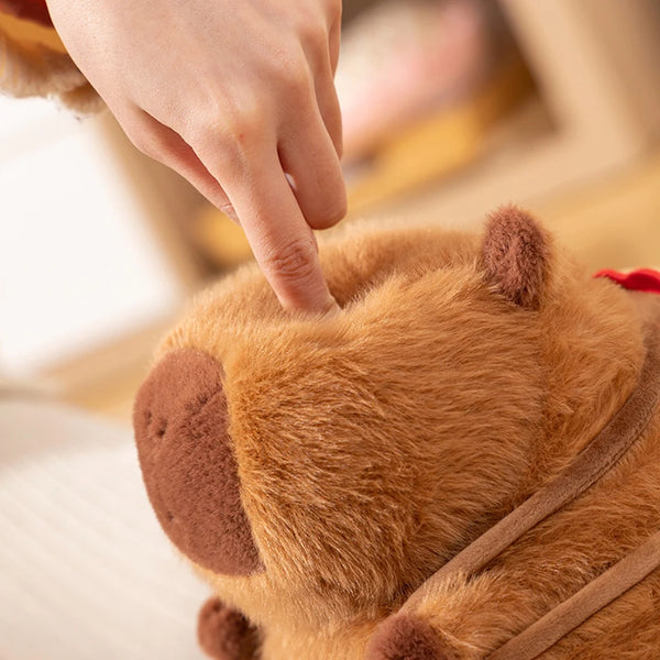 Celebrity Capybara Plush Toys Hamburger Big Mac Backpack Capybara Doll Home Decor