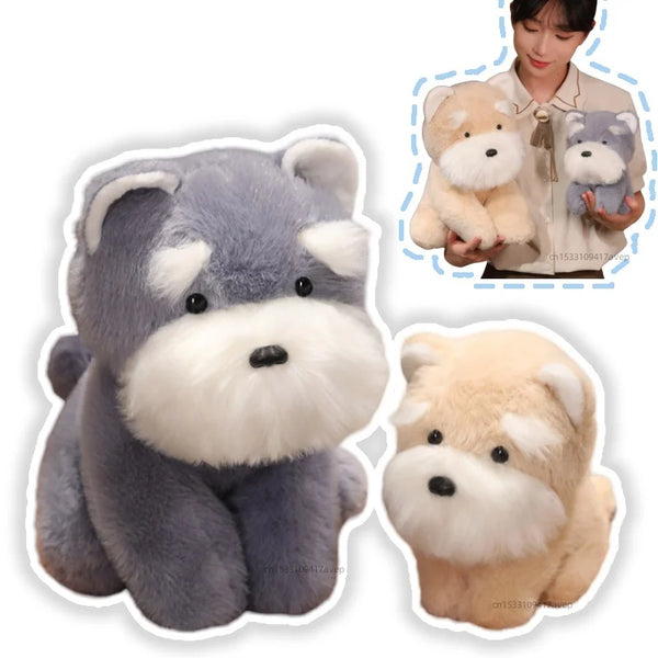 Cute Schnauzer Puppy Plush Toy – Soft Bearded Dog Plushie for Kids’ Gifts and Decor