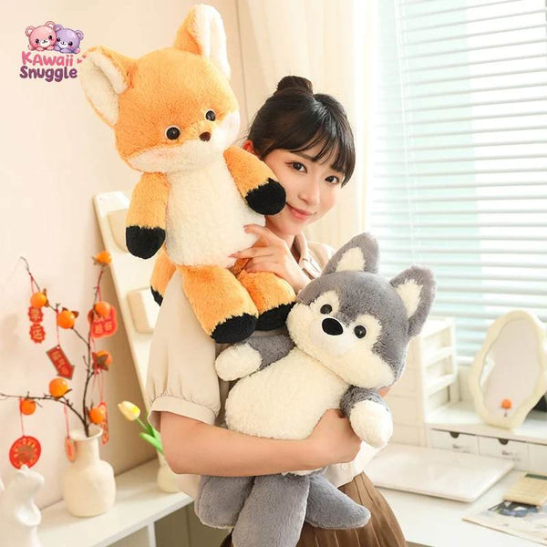 Kawaii Running Fox Plush – A Playful and Huggable Friend! Kawaii Snuggle