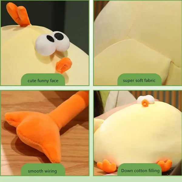 Funny Fat Chicken Plush Toys Pillow Soft Simulation Cute Plushie Dolls Neck Pillow Stuffed Animal