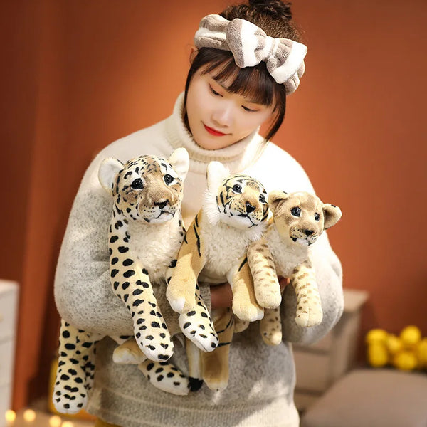 Simulation Lion Tiger Leopard Plush Toys – A Wild World in Soft Form