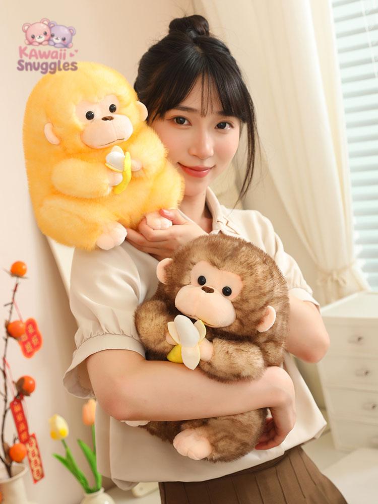 Kawaii Monkey Plush Toy – Adorable & Super Soft