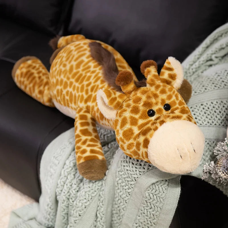 Giant Fluffy Giraffe Plush Toys Sleeping Pillow Cute Animal Stuffed Wild Giraffe Dolls