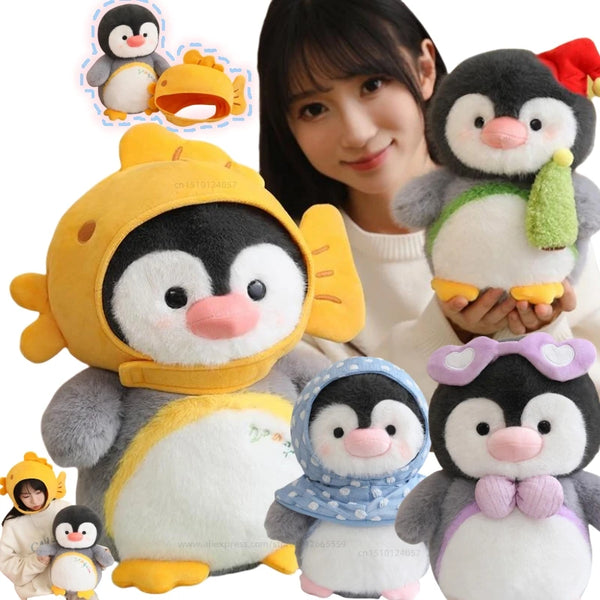 Adorable Cartoon Penguin Plush Pillow – Cute Penguin Doll for Kids