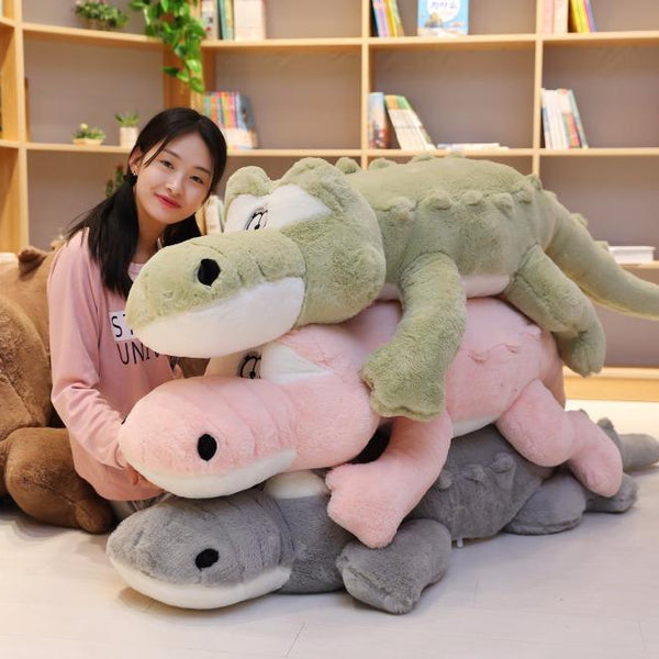 Big Size Crocodile Plush Pillow – Soft Stuffed Animal Mat