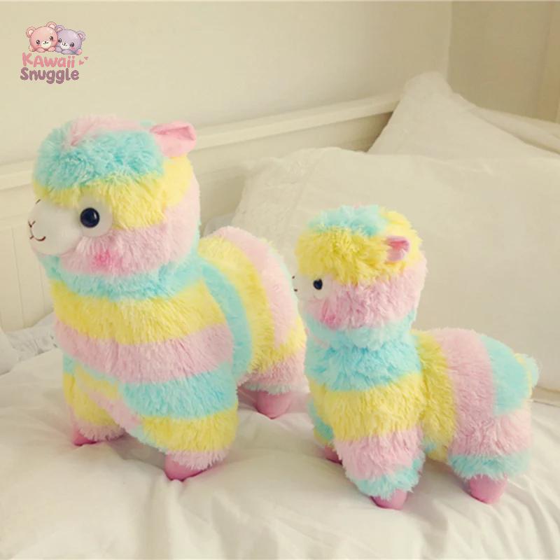 Rainbow Alpaca Plush Toy - Soft Alpacasso Stuffed Toy