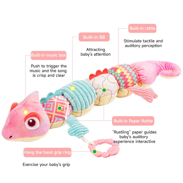 Baby Toys Plush Stuffed Rattle Toys – Dino Adventures Begin at First Giggle