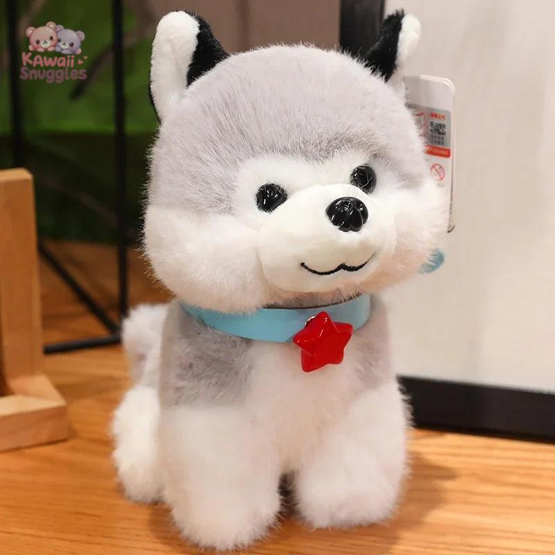 Creative Realistic Poodle Husky Dog Plush Toy