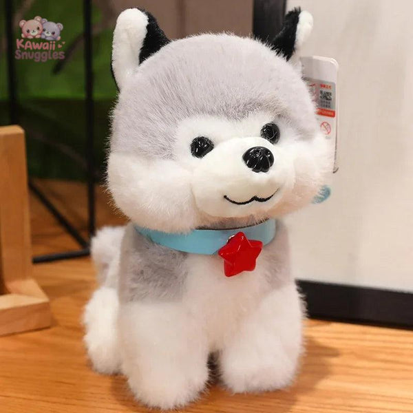 Creative Realistic Poodle Husky Dog Plush Toy