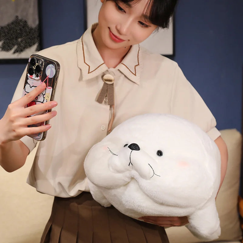 Fatty Seal Plush Toy – Kawaii Marine Animal Sleeping Pillow