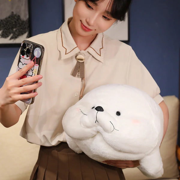 Fatty Seal Plush Toy – Kawaii Marine Animal Sleeping Pillow