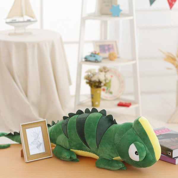 Giant Chameleon Plush Toy – Soft & Realistic Stuffed Lizard Pillow