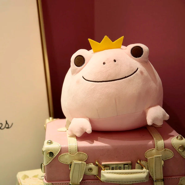 1pc 35cm Cute Crown Frog Plush Pillow Lovely Stuffed Soft Animal Frog Toys Cushion for Children Baby Birthday Appease Dolls