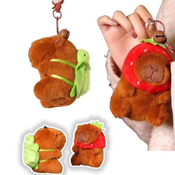 Capybara Plush Pendant With Turtle Backpack Anime Cute Stuffed Animals