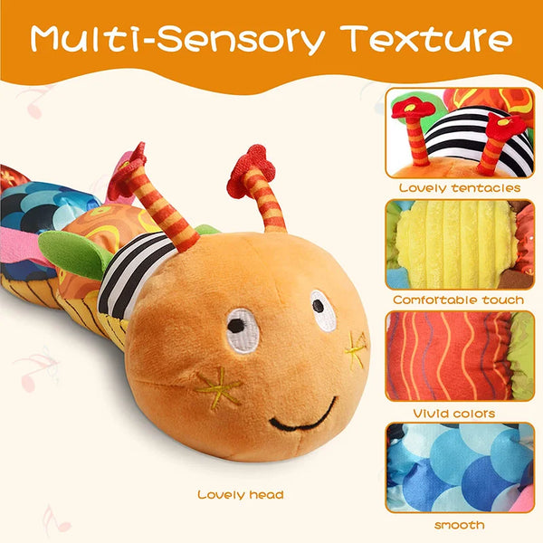 Baby Rattle Musical Caterpillar Worm Soft Infant Plush Toys – Sensory Fun Wrapped in Gentle Smiles